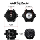 Q BV50 Black 50mm Blow Off Valve (BOV) - Up to 35PSI - 6PSI + 18PSI Springs