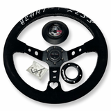 Deep Dish Steering Wheel + Short Hub Adapter Kit For S2000 RSX Prelude TL CL