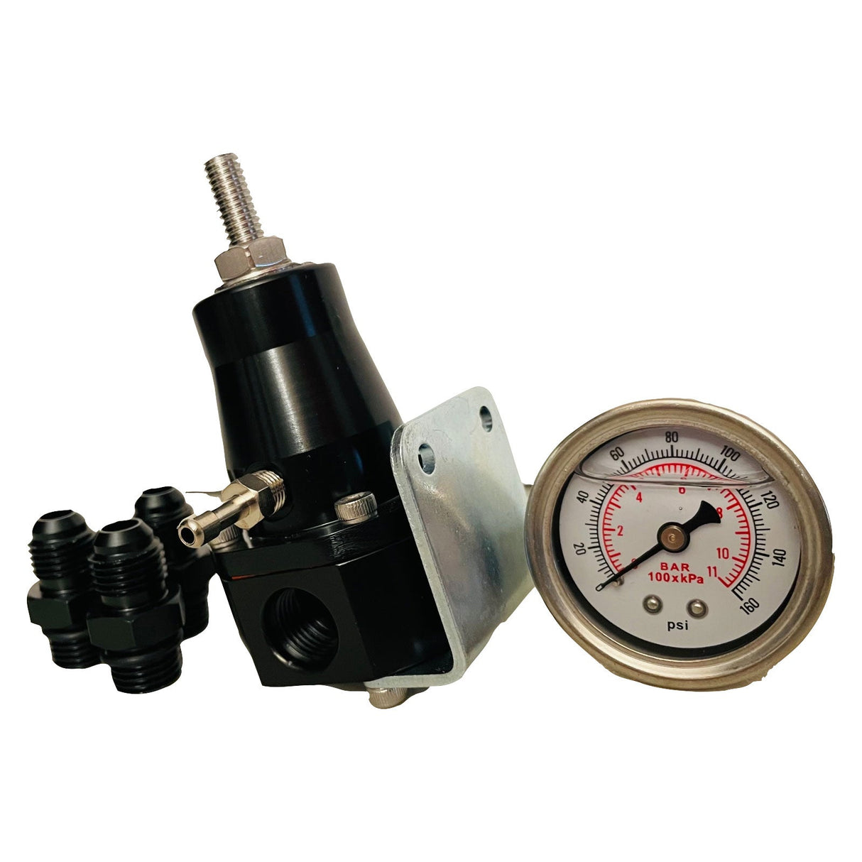 30-70 Psi Universal Fuel Pressure Regulator Gauge An6 Fittings Motor K FPR