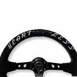 Short Hub Adapter + Suede Steering Wheel For 02-06 Mini Cooper