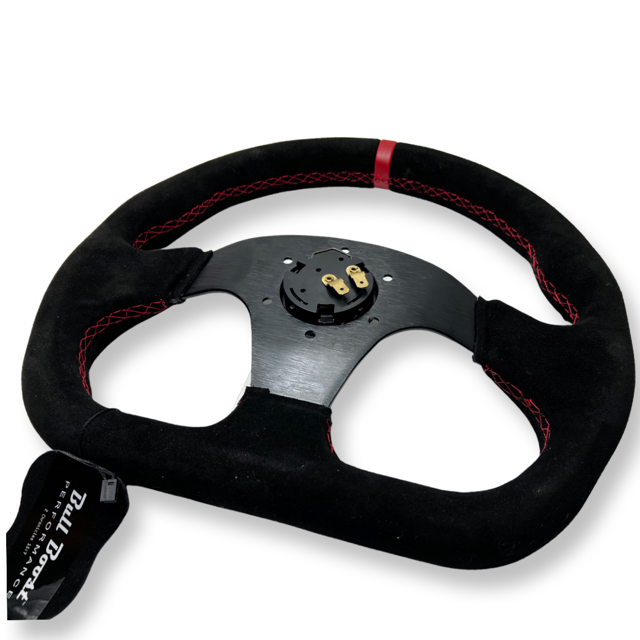 Suede Steering Wheel + Short Hub Adapter Kit For Acura Honda Accord Civic CR-Z