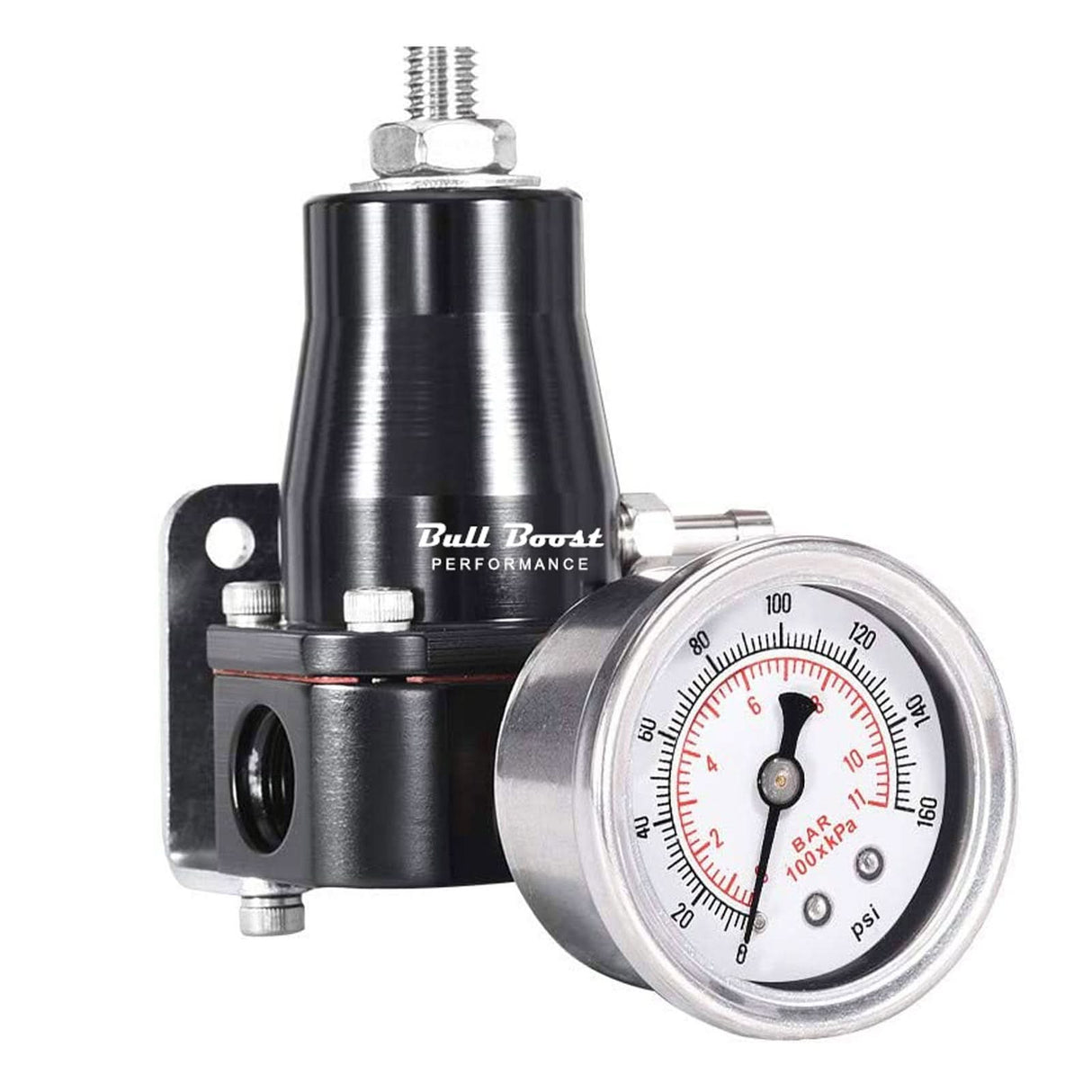 Performance 30 to 70 PSI Universal Fuel Pressure Regulator Gauge AN6