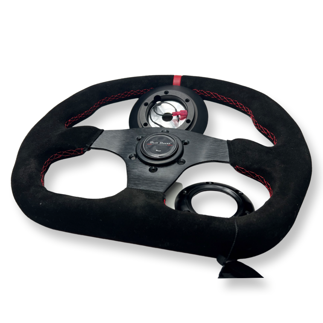 JDM Steering Wheel + Short Hub Adapter Kit For Honda Acura