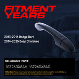 Exterior Door Handle Black Replacement for Dodge Dart (2013-2016) / Jeep Cherokee (2014-2025) OE Part # 1SZ26DX8AH, 1SZ26DX8AC | Front Right Passenger Side w/o Keyhole