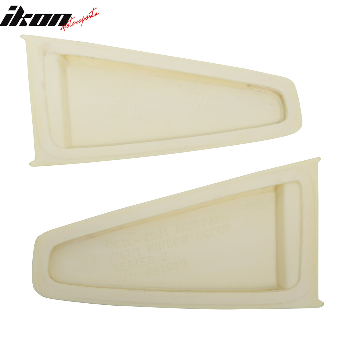 2005-2014 Ford Mustang Coupe 2-Door Unpainted Window Louver Scoops