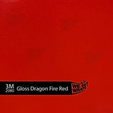 3M Gloss Dragon Fire Red Tesla Emblem Decals (Front + Back) | Model X