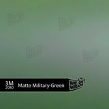 3M Matte Military Green Tesla Steering Wheel Wrap | MY 2019-'25