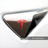 3M Gloss Dragon Fire Red Tesla Autopilot Camera Side Marker Decals (2pcs)