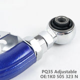 VW Golf MK5 / MK6 / Jetta / Passat / CC / Tiguan / Scirocco / EOS & Audi A3 8P / Q3 & SEAT Leon / Altea & Skoda Octavia / Yeti / Superb Adjustable Rear Upper Camber Control Arms 2-Piece (PQ35 Platform / Replaces 1K0505323N / 5Q0505323C)