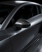 2019–2023 Audi R8 V10 Coupe Mirror Covers – Prepreg Dry Carbon Fiber