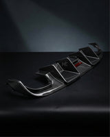 2008–2012 Audi A4 S-Line / S4 B8 Sedan Rear Bumper Lip with Integrated Brake Light – Carbon Fiber