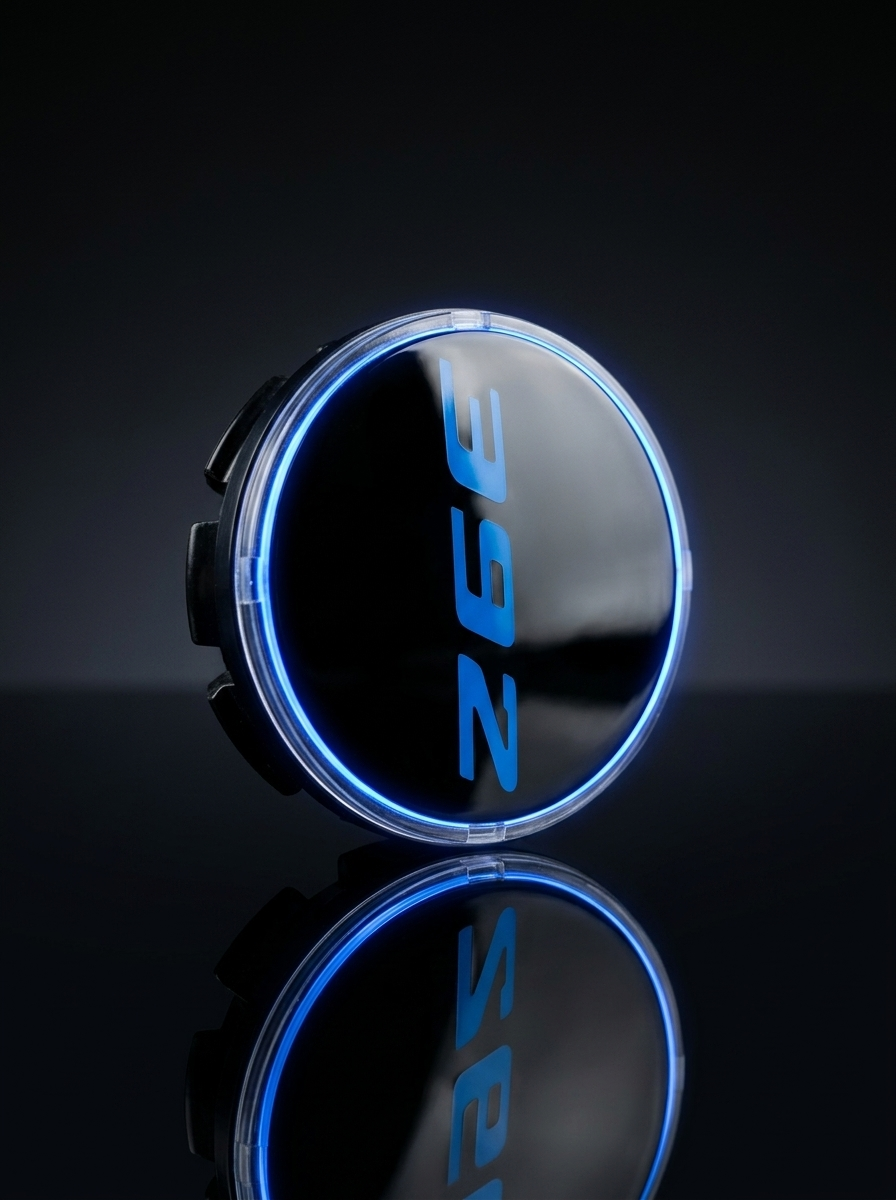 Dodge Challenger Charger 300 SRT Floating Self-Leveling LED 63mm Wheel Center Caps (Set of 4) - Metal