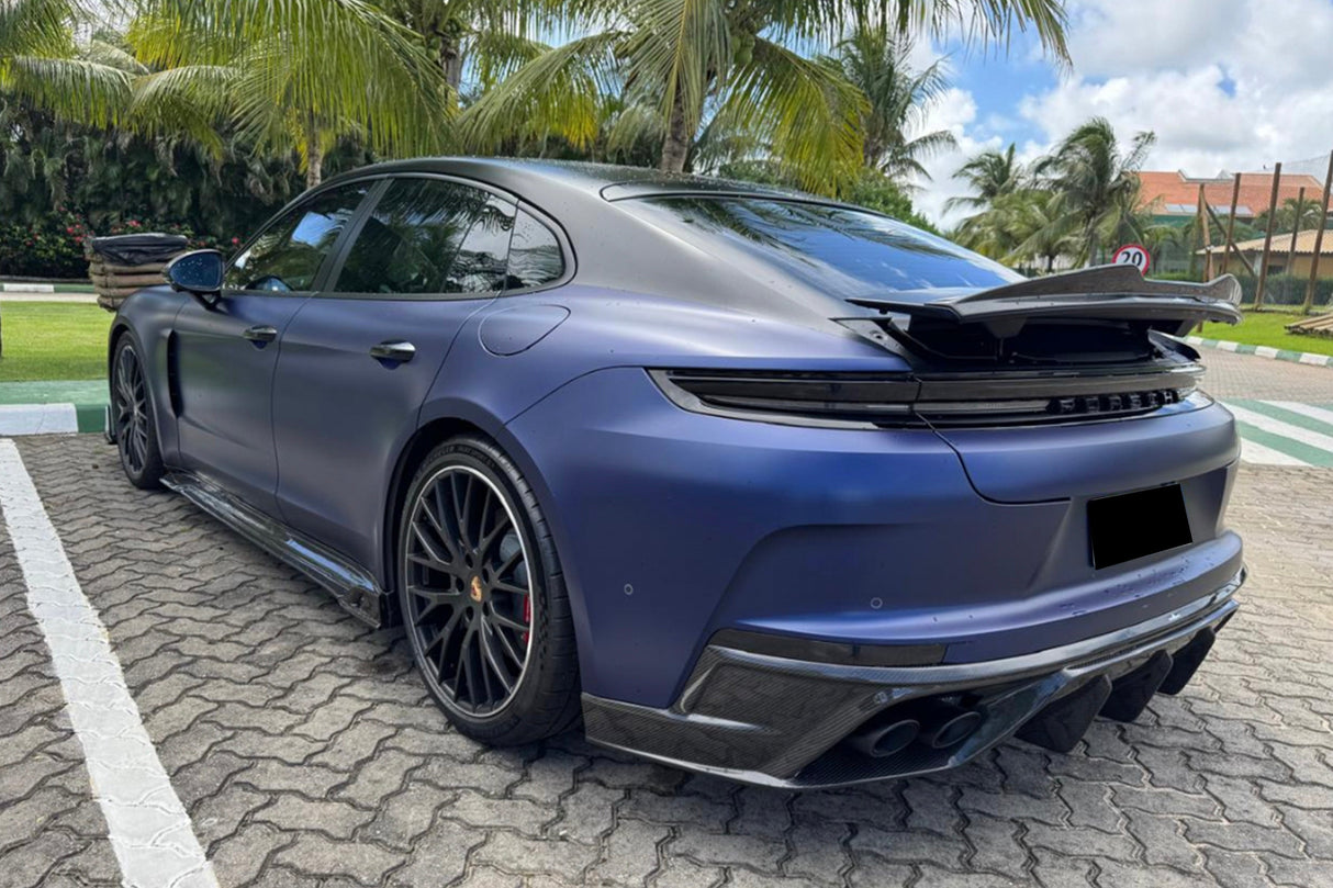 2024-2026 Porsche Panamera 976 OD Style Dry Carbon Fiber Rear Diffuser Lip | Fits S, 4, 4S, E-Hybrid, 4 E-Hybrid, Sport Turismo, Turbo, Turbo s, GTS, Turbo E-Hybrid, Turbo s E-Hybrid