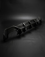 2020–2021 Audi RS7 C8 Sportback Finned Rear Bumper Lip – Dry Carbon Fiber