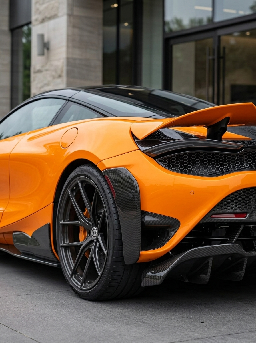 McLaren 720S Bolt-On Rear Bumper - Dry Carbon Fiber