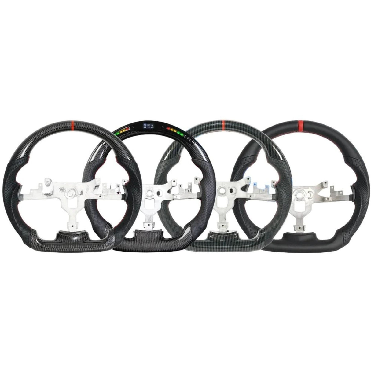 Corvette C6 Flat Bottom Steering Wheel – Hydro-Dip Carbon Fiber Woodgrain Finish (2007–2013)