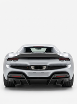 2021+ Ferrari 296 GTB 296 GTS Polished Wing-Shaped Rear Spoiler - Dry Carbon Fiber