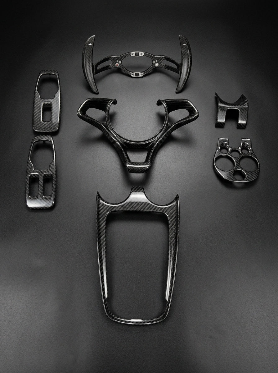 McLaren 540C 570S Spider Dry Carbon Fiber Interior Trim Set OEM Style 2015 - 2019