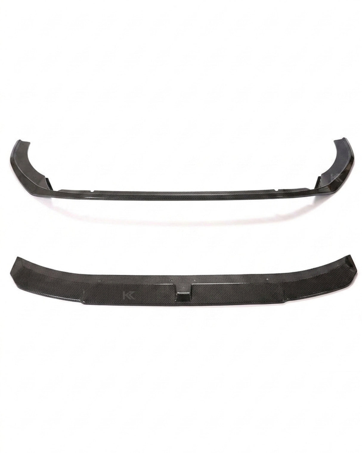2020–2021 Audi A4 S-Line / S4 B9 Sedan 2-Piece Front Bumper Splitter – Carbon Fiber