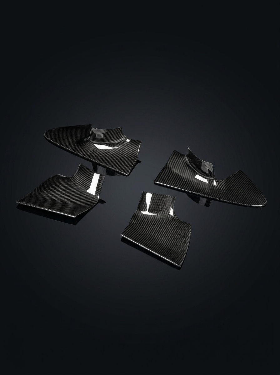 McLaren 720S Spider Dry Carbon Fiber Door Handle Covers 2017 - 2019 Pair