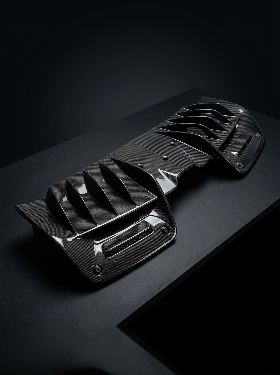 2019+ Ferrari SF90 OEM Style Bolt-On Rear Diffuser - Dry Carbon Fiber