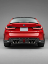 BMW 3 Series G80 M3 G82 G83 M4 Carbon Fiber Rear Diffuser with LED Lights (2019 - 2024)