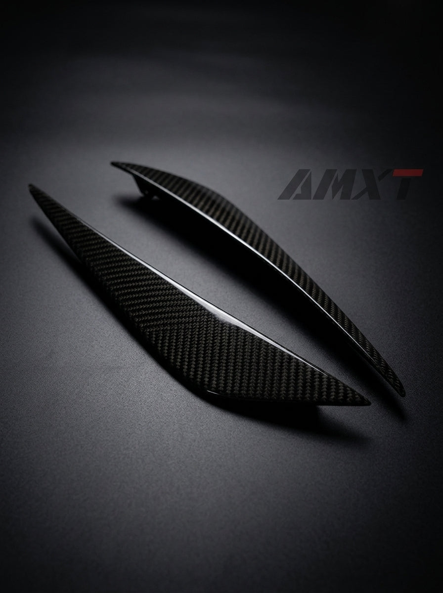 McLaren 720S Spider Dry Carbon Fiber Front Bumper Canards 2017 - 2019 Set