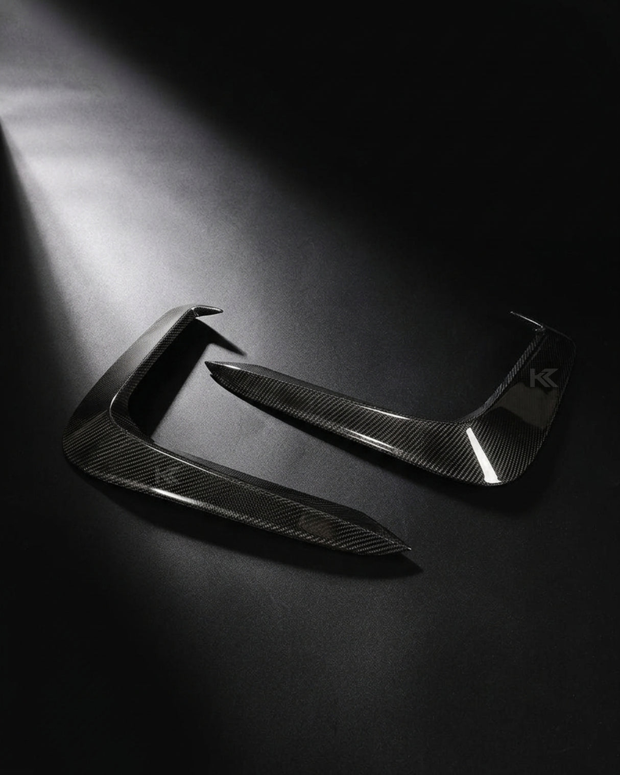 2017–2019 Audi A5 S-Line / S5 B9 Front Bumper Canards – Carbon Fiber