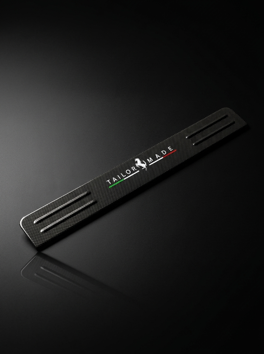 2019+ Ferrari SF90 Stradale OEM Style Door Sill Trims - Dry Carbon Fiber