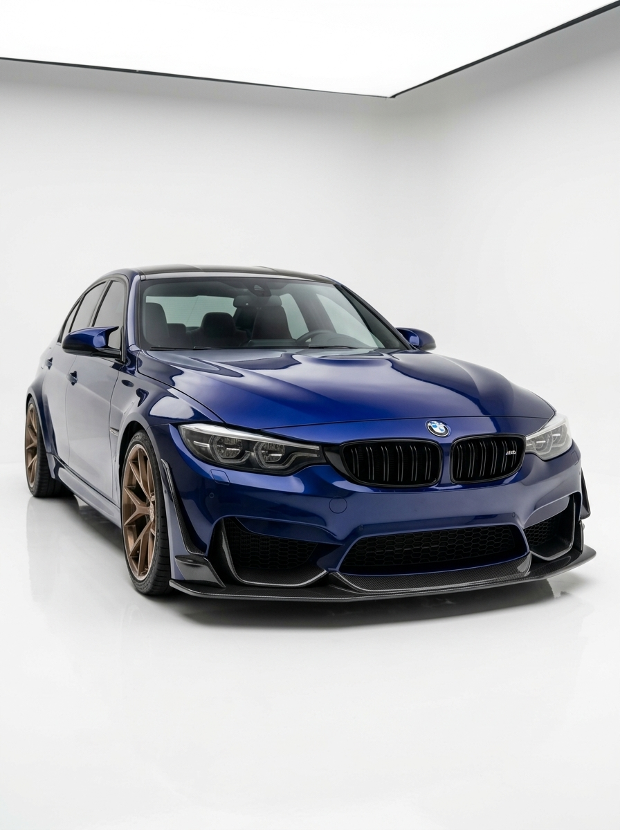 BMW 3 Series F80 M3 F82 F83 M4 Laptor Style Carbon Fiber Front Lip (2015 - 2021)