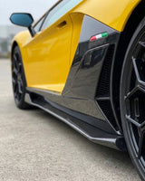 2011–2022 Lamborghini Aventador SVJ Style Side Skirts – Dry Carbon Fiber