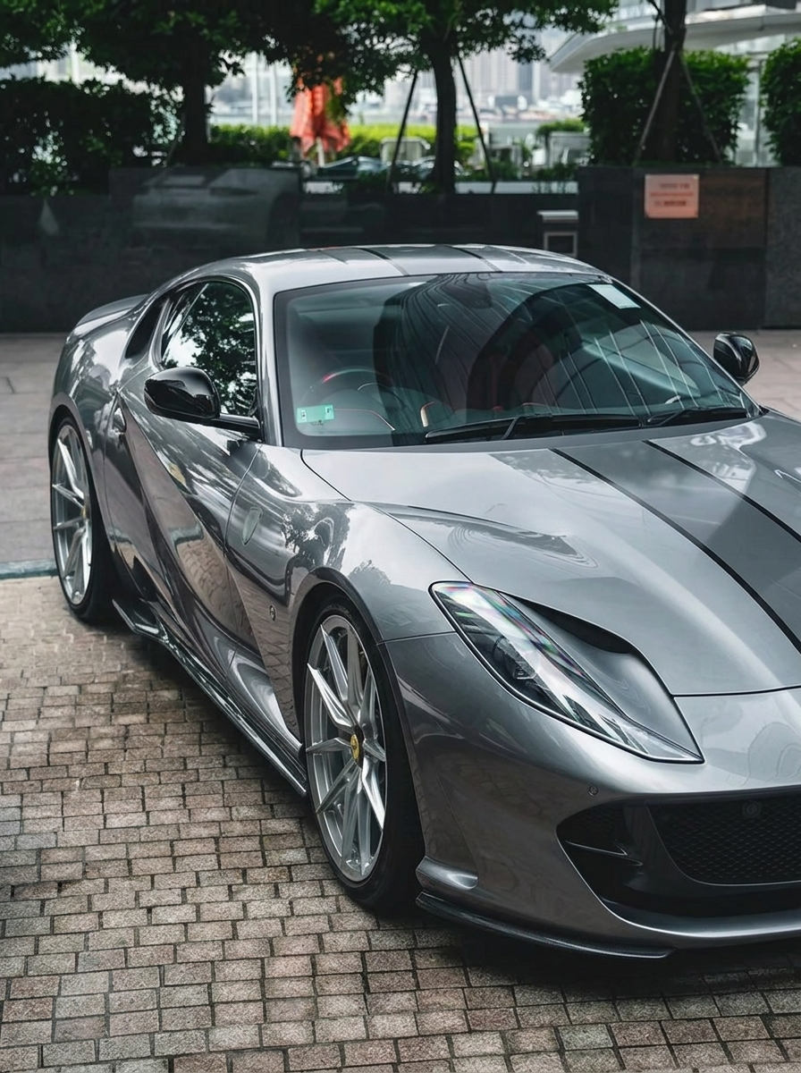 2017 - 2021 Ferrari 812 Superfast GTS Polished Side Skirts - Dry Carbon Fiber