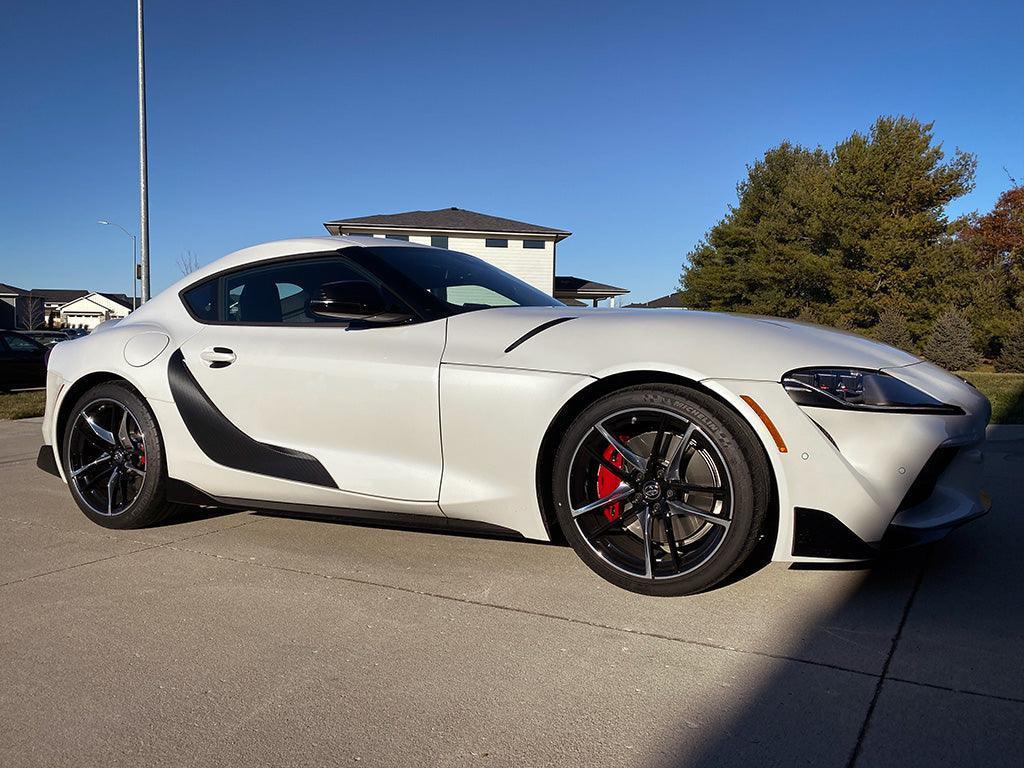 3D Carbon Door Trim Overlay / Garnish / Protector - 2020+ Supra