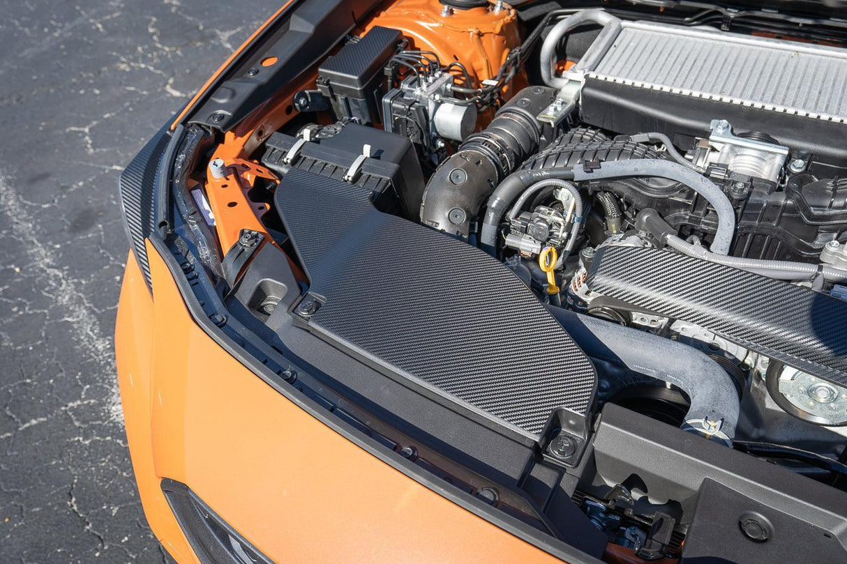 3D Carbon Engine Intake Duct Cover Overlay - 2022+ Subaru WRX