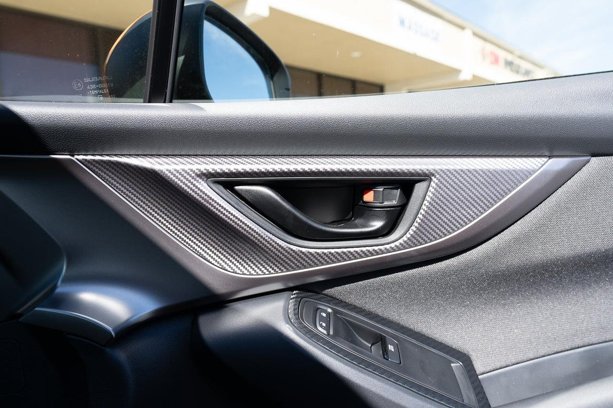 3D Carbon Interior Door Handle Trim Overlay Part 1 - 2022+ Subaru WRX