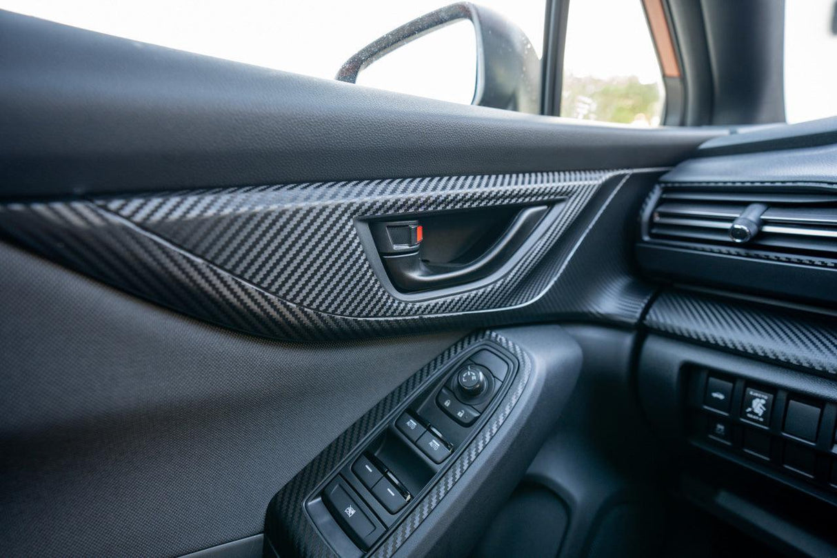 3D Carbon Interior Door Handle Trim Overlay Part 2 - 2022+ Subaru WRX