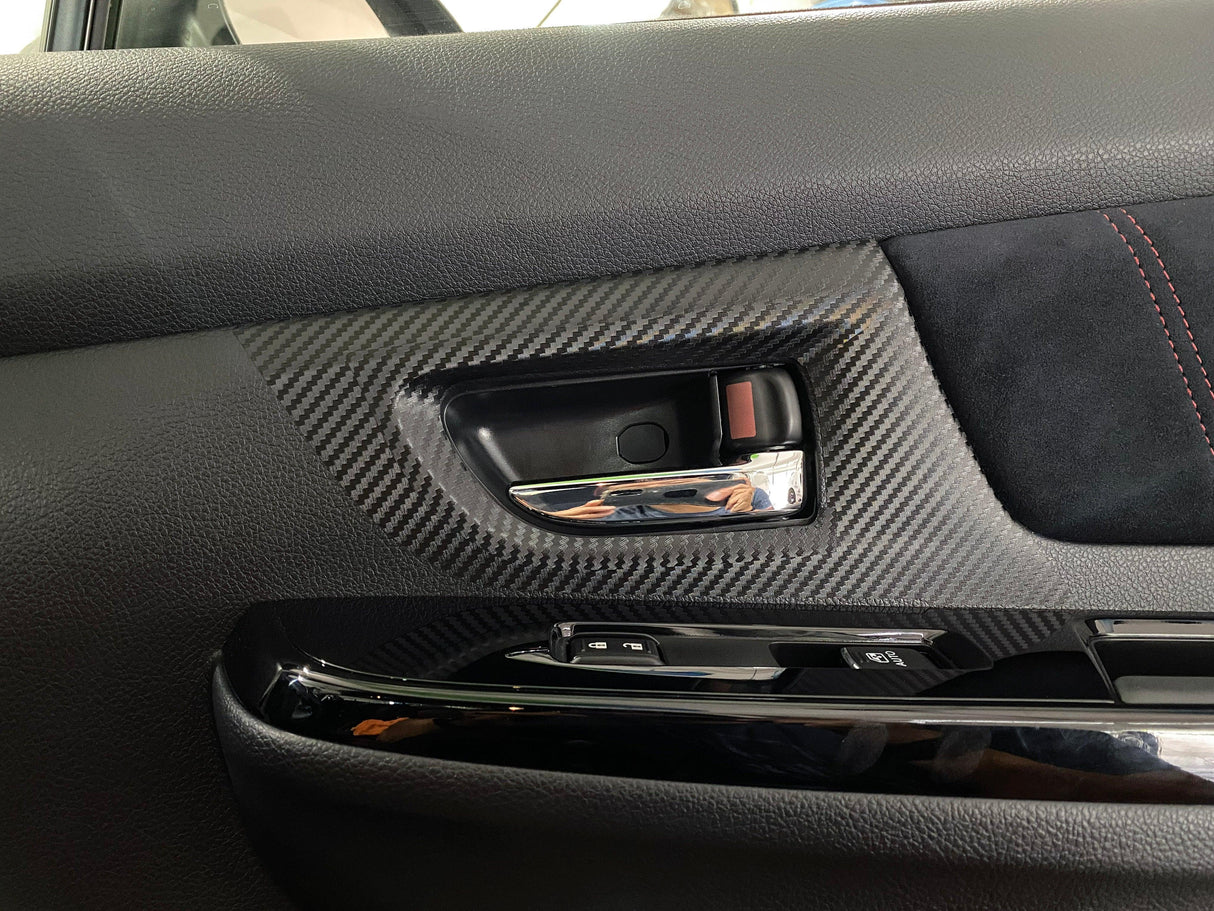 3D Carbon Interior Door Handle Trim Overlays - 2015-2021 WRX / STI