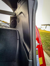 3D Carbon Seatbelt Buckle Panel Scuff Guard - 2020+ Supra