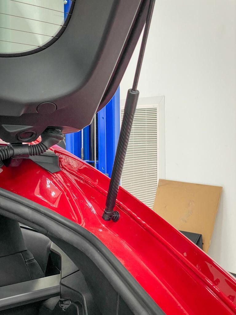 3D Carbon Trunk Hatch Strut Overlays - 2020+ Supra