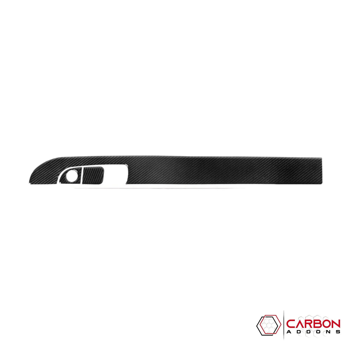 3pcs Carbon Fiber Glove Box Handle Full Strip Kit Overlay for Dodge Challenger 2015-2023