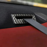 3PCS Carbon Fiber Seat Belt Frame Panel Overlay for Dodge Challenger 2015-2023