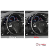 [3pcs] Real Carbon Fiber Gauge Cluster Surround Trim Overlay  | C6 2005-2013 Corvette