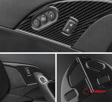 [3pcs Set] Real Carbon Fiber Door Lock Panel Switch Frame Overlay | C6 2005-2013 Corvette