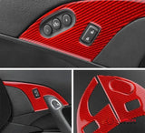 [3pcs Set] Real Carbon Fiber Door Lock Panel Switch Frame Overlay | C6 2005-2013 Corvette