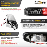 1999-2006 Chevrolet Silverado Smoke/Chrome LED 3rd Brake Light