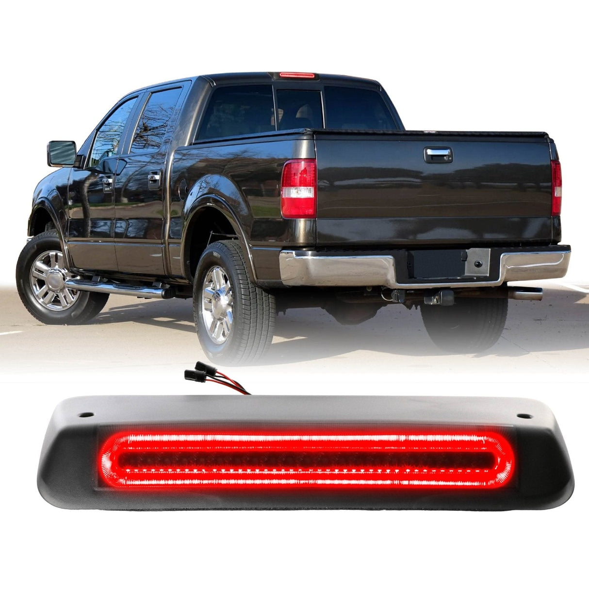 2004-2008 Ford F150 2 In 1 Light Bar Led 3rd Brake Light - Red/Clear
