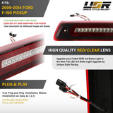 2009-2014 Ford F150 2 In 1 Light Bar Led 3rd Brake Light - Smoke