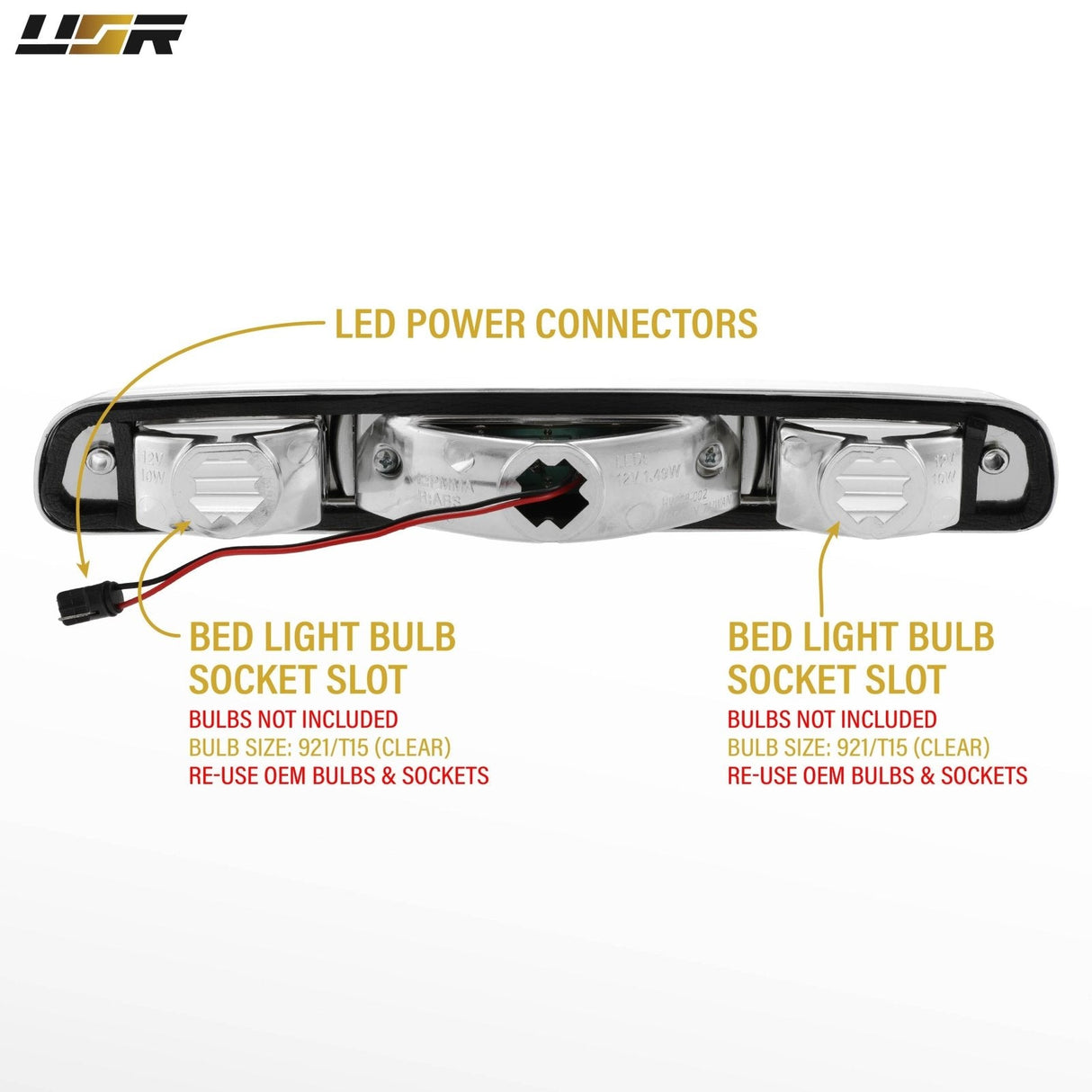 1999-2014 Ford F250/F350 & 93-11 Ranger Smoke/Black LED 3rd Brake Light