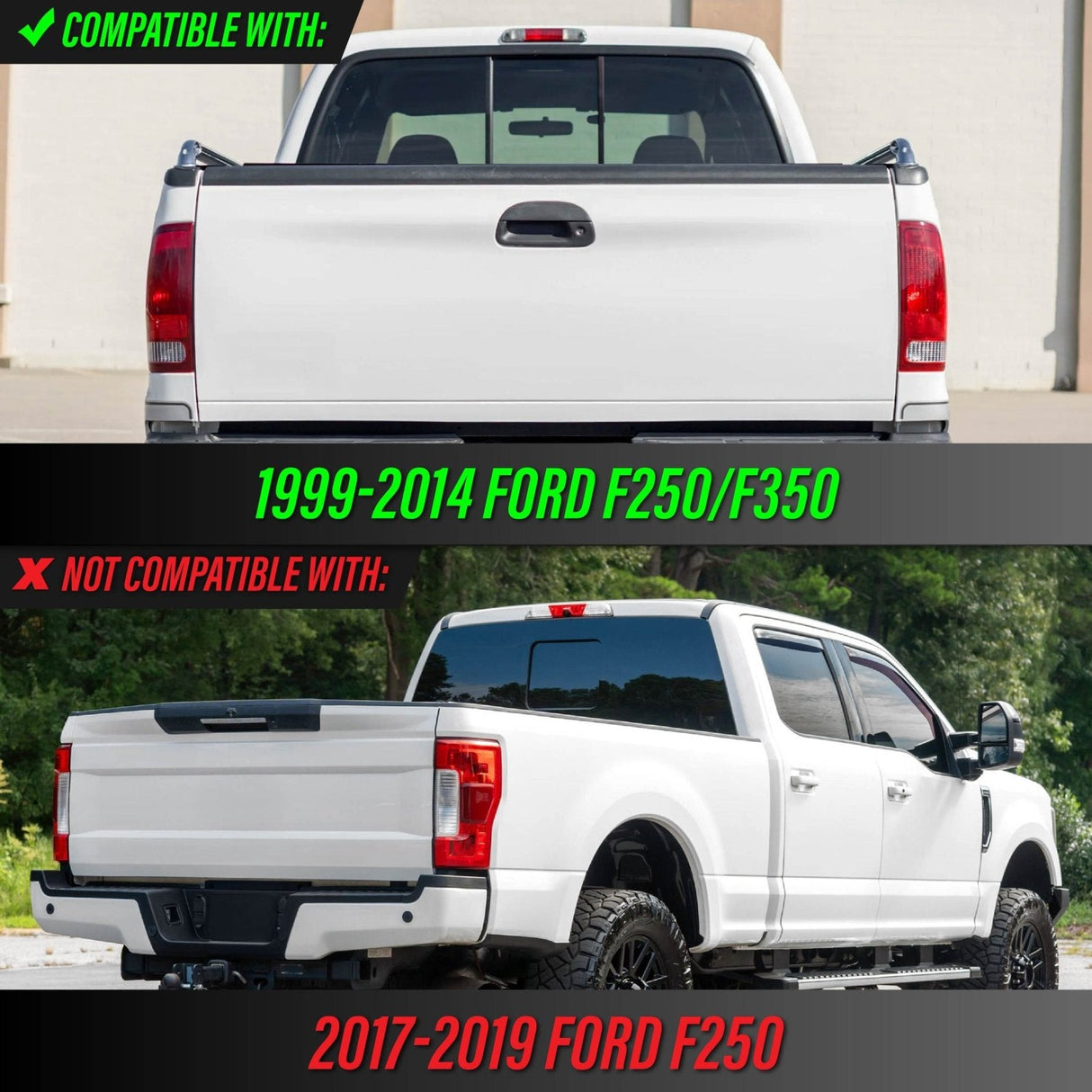1999-2014 Ford F250/F350 & 93-11 Ranger Smoke/Black LED 3rd Brake Light