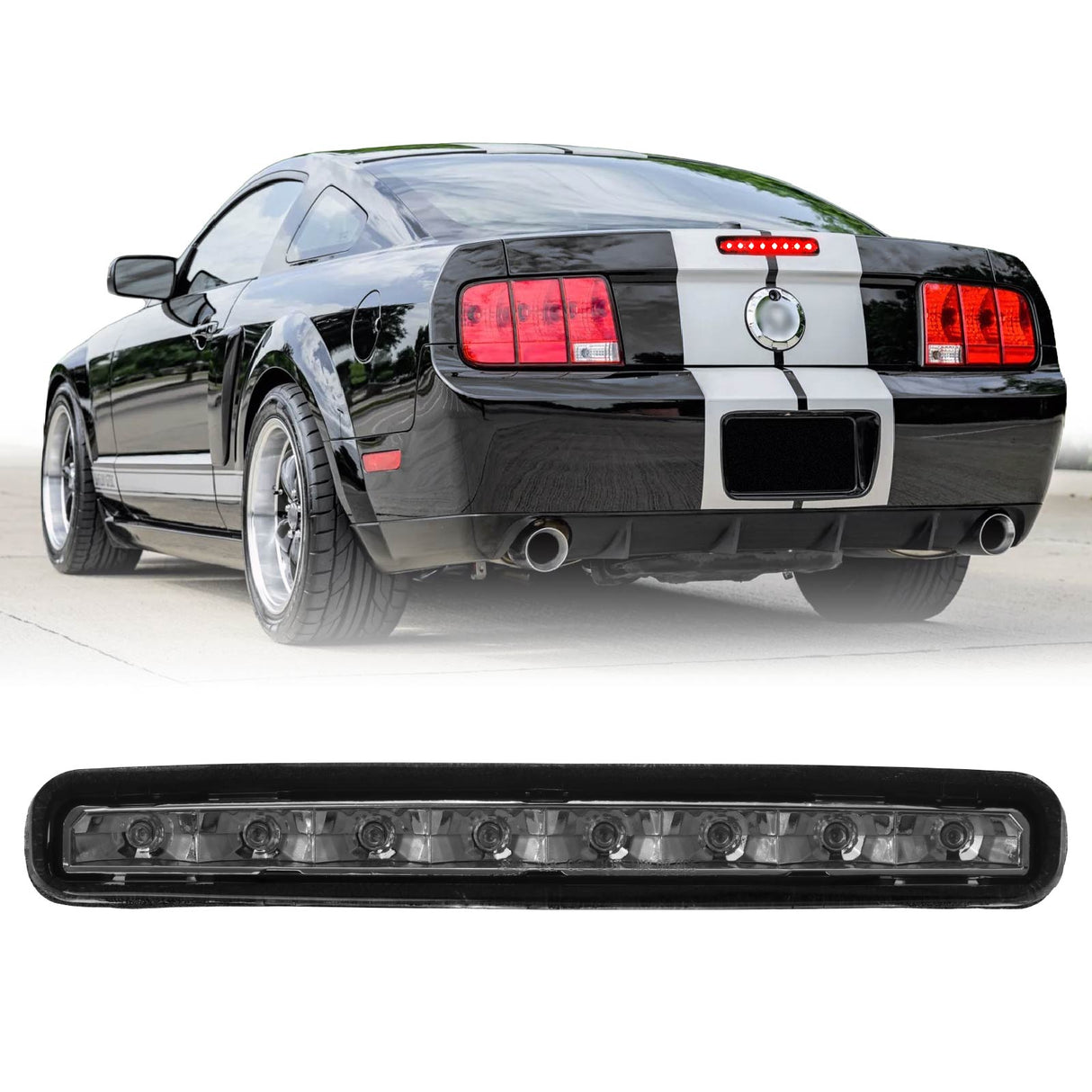 2005-2009 Ford Mustang Smoke/Chrome LED 3rd Brake Light